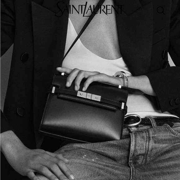 YSL SAINT LAURENT MANHATTAN MINI BAG 2024 - BLACK - BRAND NEW - Picture 2 of 6